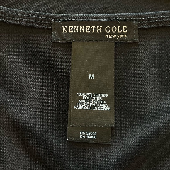 Kenneth Cole Top, Size M, Black, Faux Wrap, Sleeveless Top, Office to Evening - Picture 2 of 6